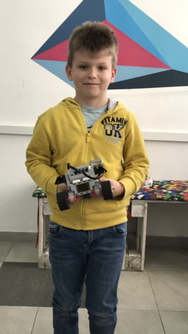 Ivan built one of his first LEGO Robots